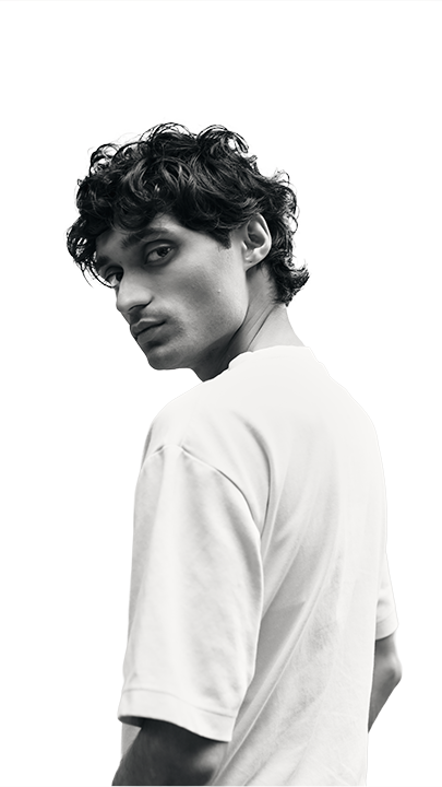 Luxury haircut styling left model