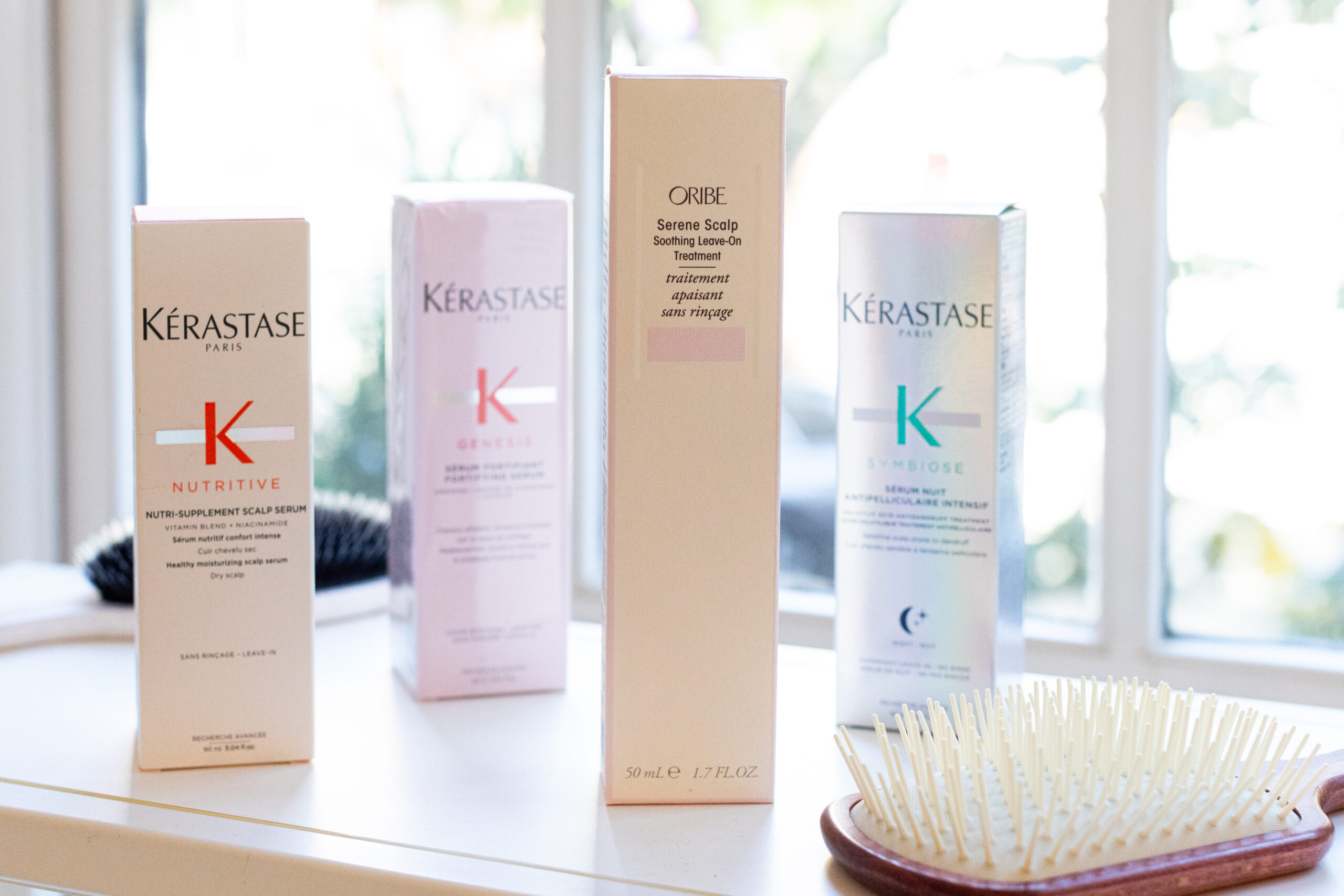 scalp care products kerastase and oribe serums